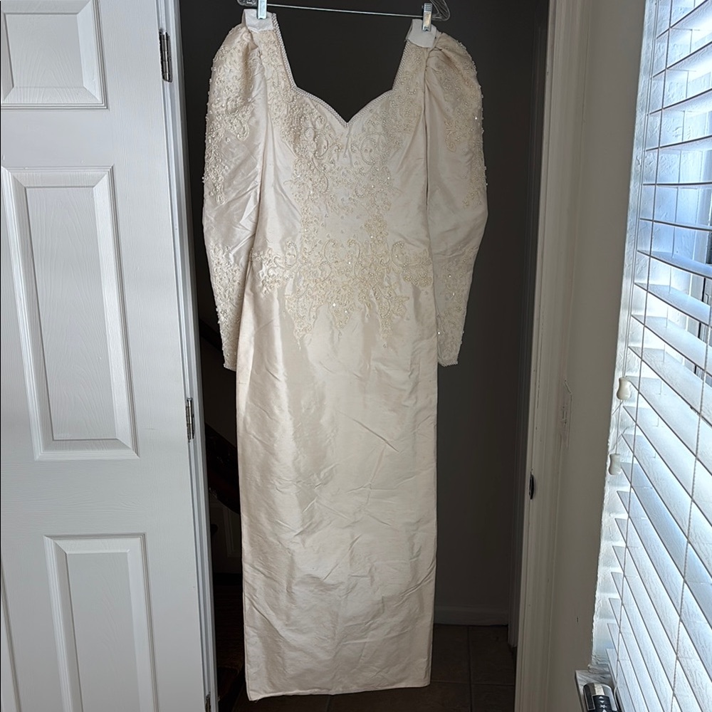 Silk wedding dress